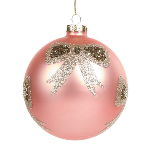 Goodwill Glass Gilt Bow Ball 10cm